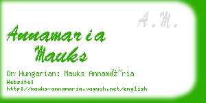 annamaria mauks business card